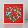 Mistletoe Heart Wreath on red