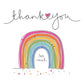 Thank you Rainbow Luxury Boxed Cards – Pack of 10