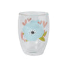 Hearts & Flowers Double Walled Glass Mug