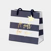 Small Gift Bag Blue Stripe 