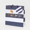 Medium Gift Bag Blue Stripe 