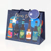 Beer Tote Gift Bag Bleu