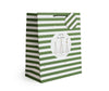 Green Stripes Portrait  Giftbag