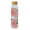 Pink Rose Glass Water Bottle