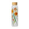 Daffodils Glass Water Bottle