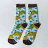 Bamboo  Socks Blue Poppy